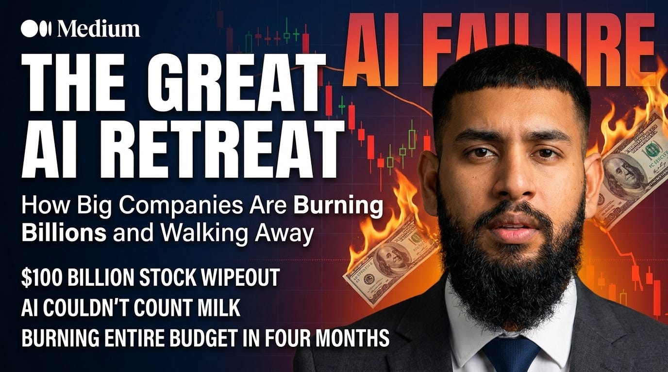 The Great AI Retreat: How Big Companies Are Burning Billions and Walking Away