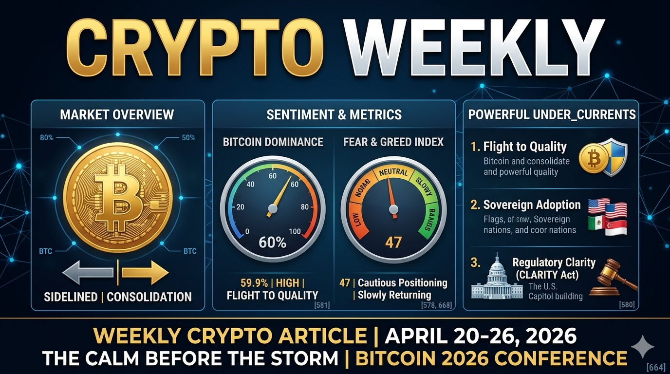 Crypto Market Weekly Recap April 2026: High Bitcoin Dominance & Anticipation for Las Vegas