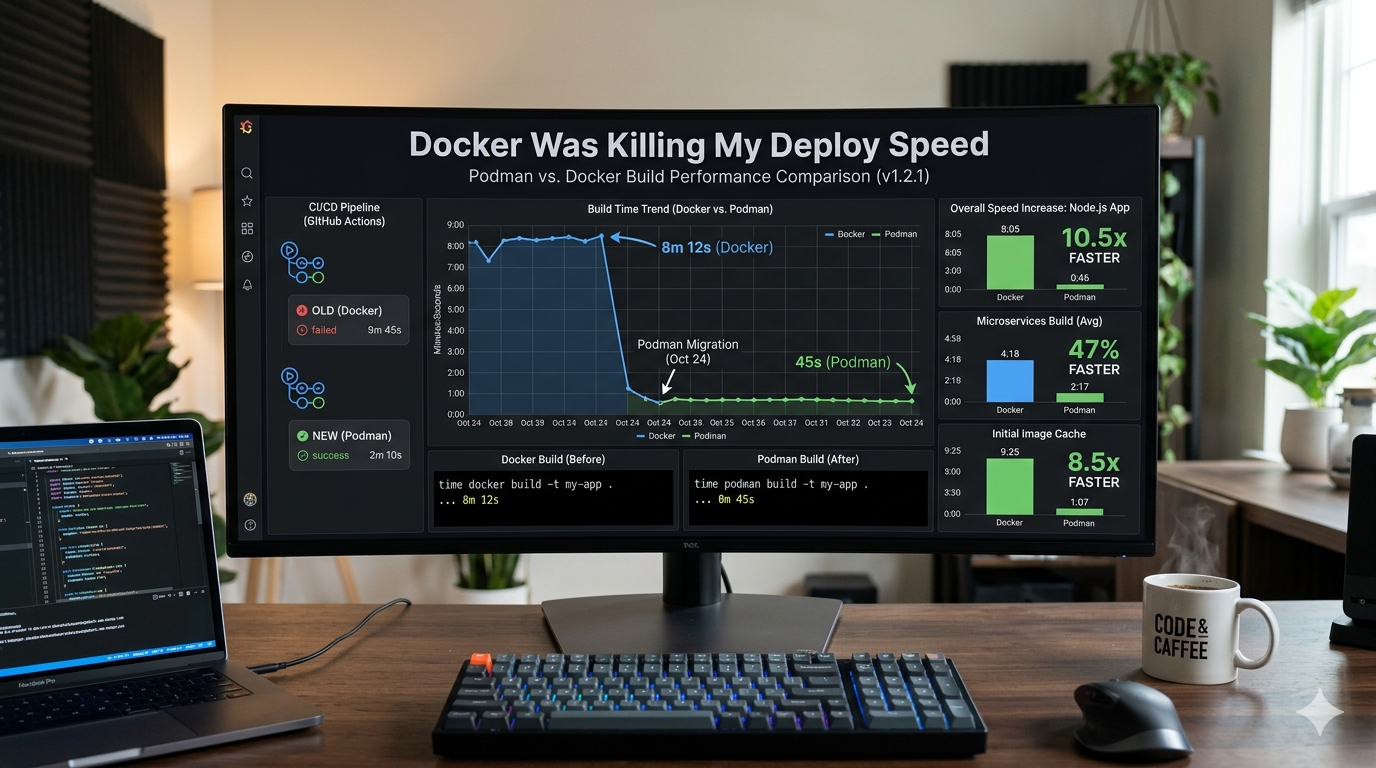 Docker Was Slowing My Deploys. Podman Fixed It in 45 Seconds.