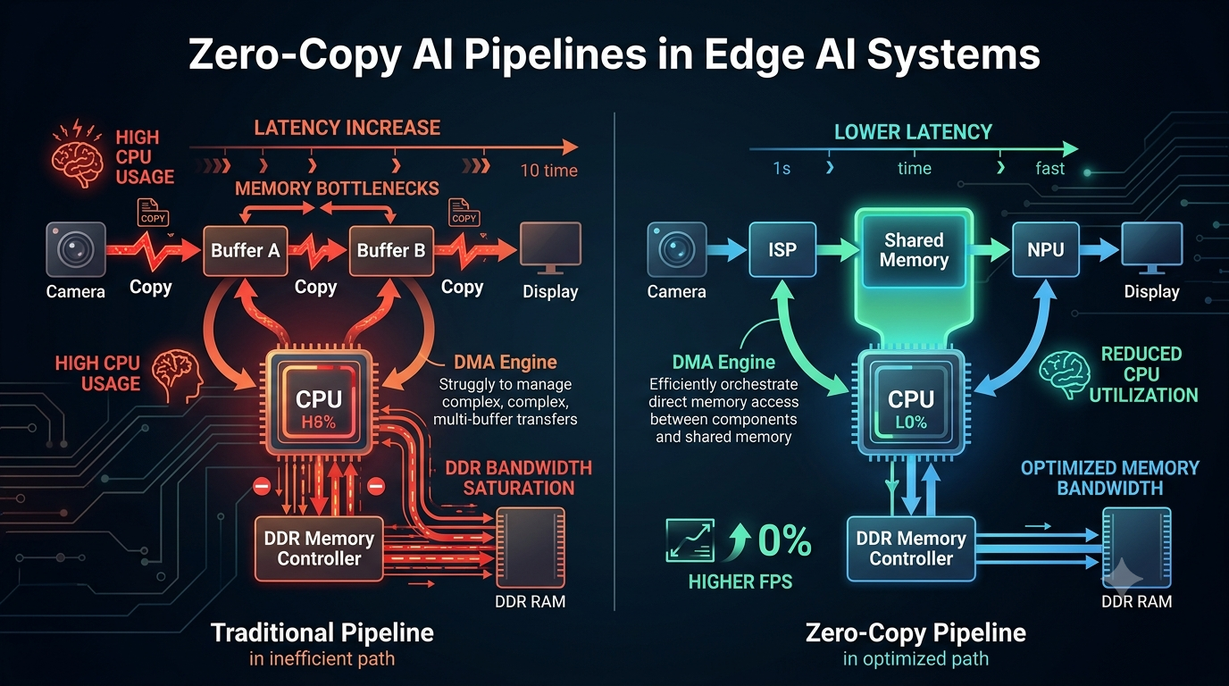 Zero-Copy AI Pipelines Explained: How to Eliminate Memory Bottlenecks in Edge AI Systems