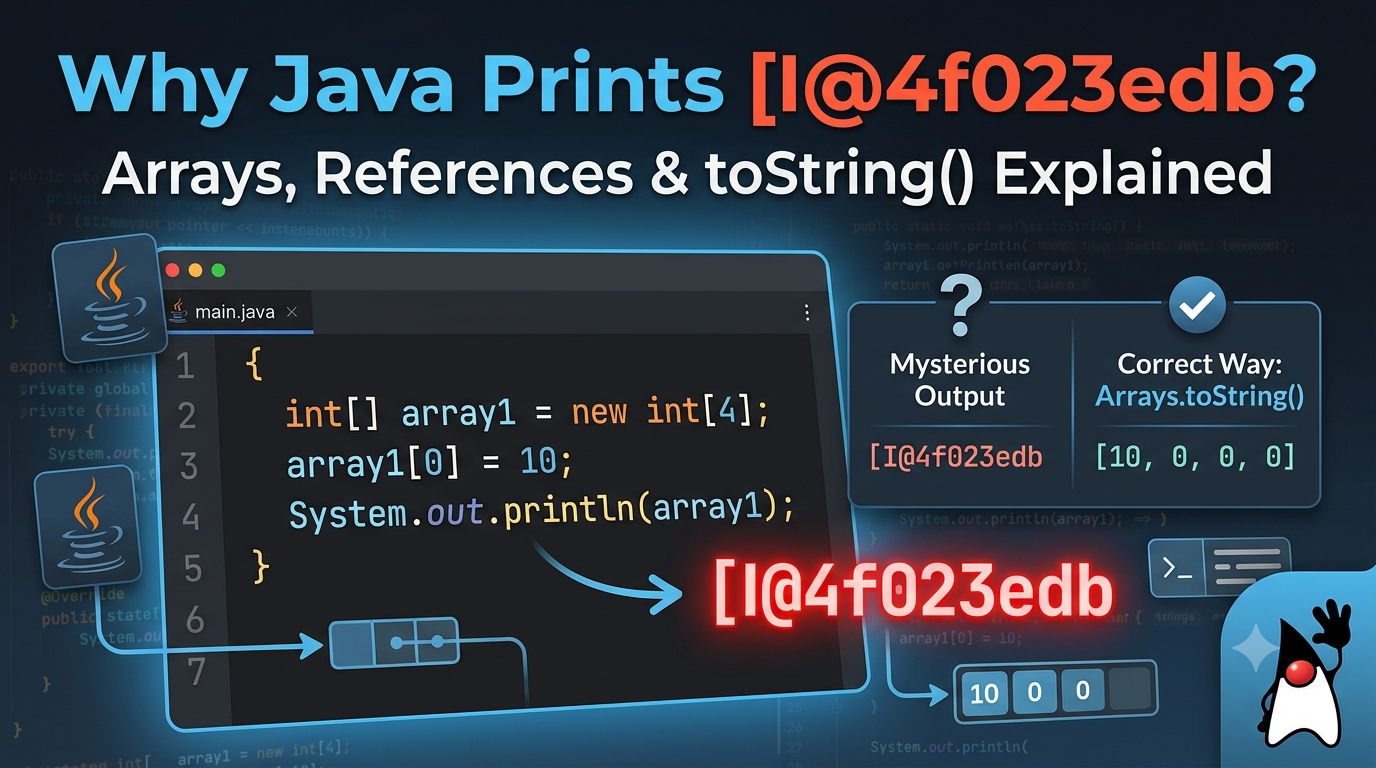 Why Does System.out.println(array1) Print [I@4f023edb in Java?