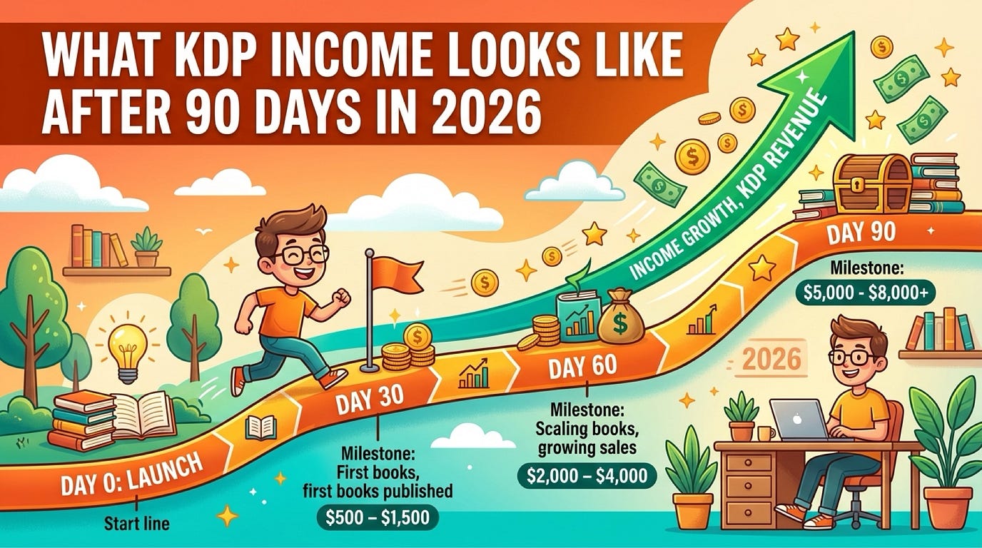 What Amazon KDP Income Actually Looks Like After 90 Days in the USA Market in 2026?