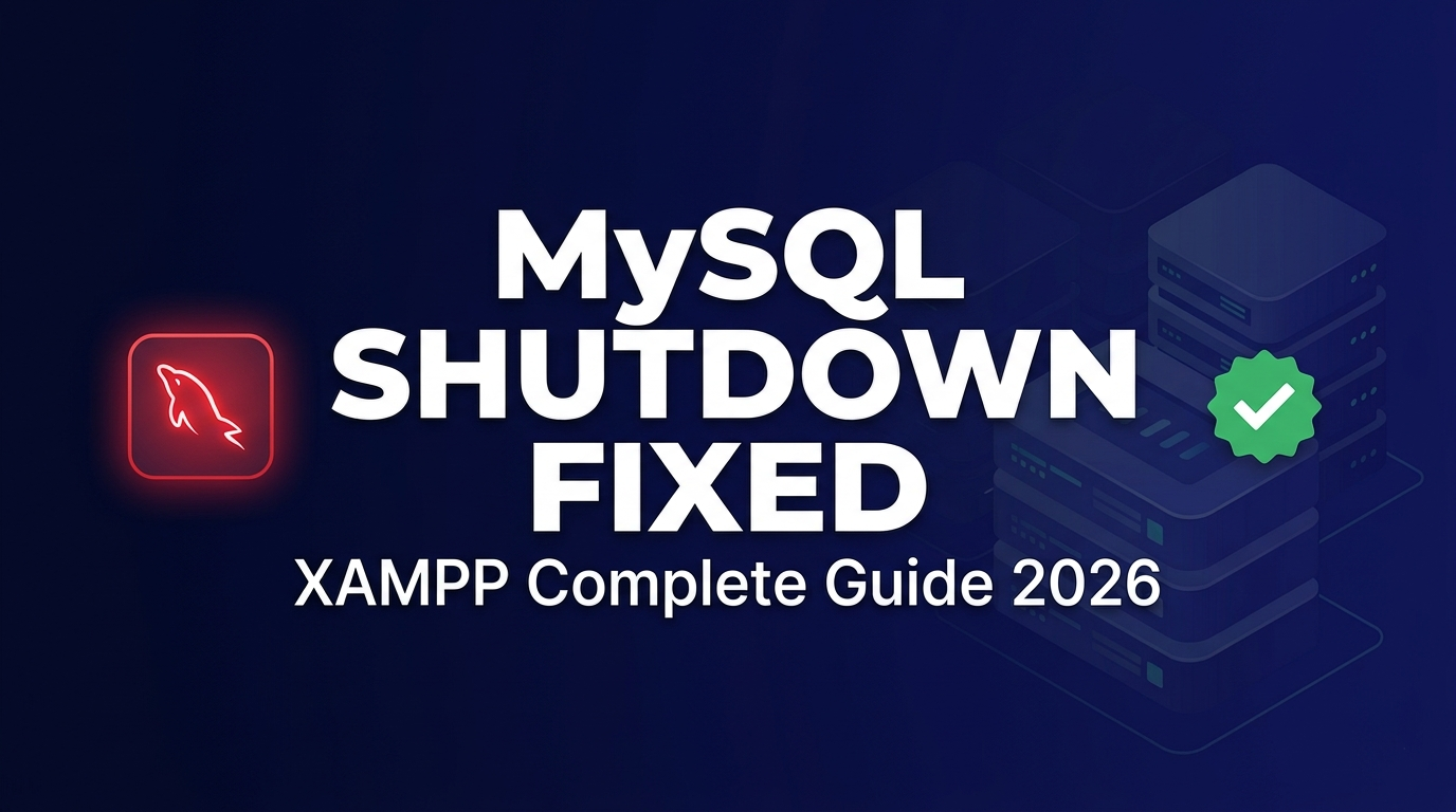 How to Fix “MySQL Shutdown Unexpectedly” Error in XAMPP