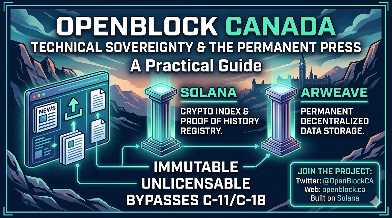 OpenBlock Canada: Technical Sovereignty & The Permanent Press