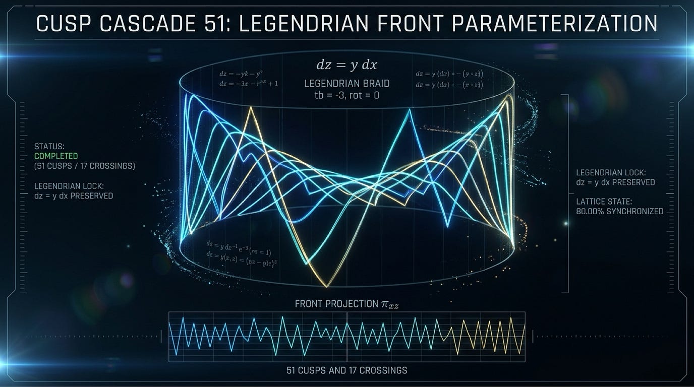 Cusp Cascade 51: Parametric Contact Geometry for Topological Canvas Re