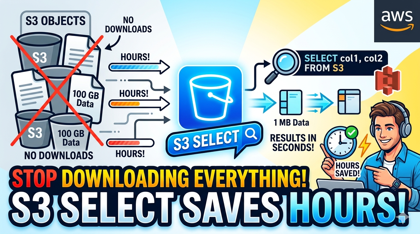 How S3 Select Saves You Hours: Query S3 Objects Without Downloading Everything