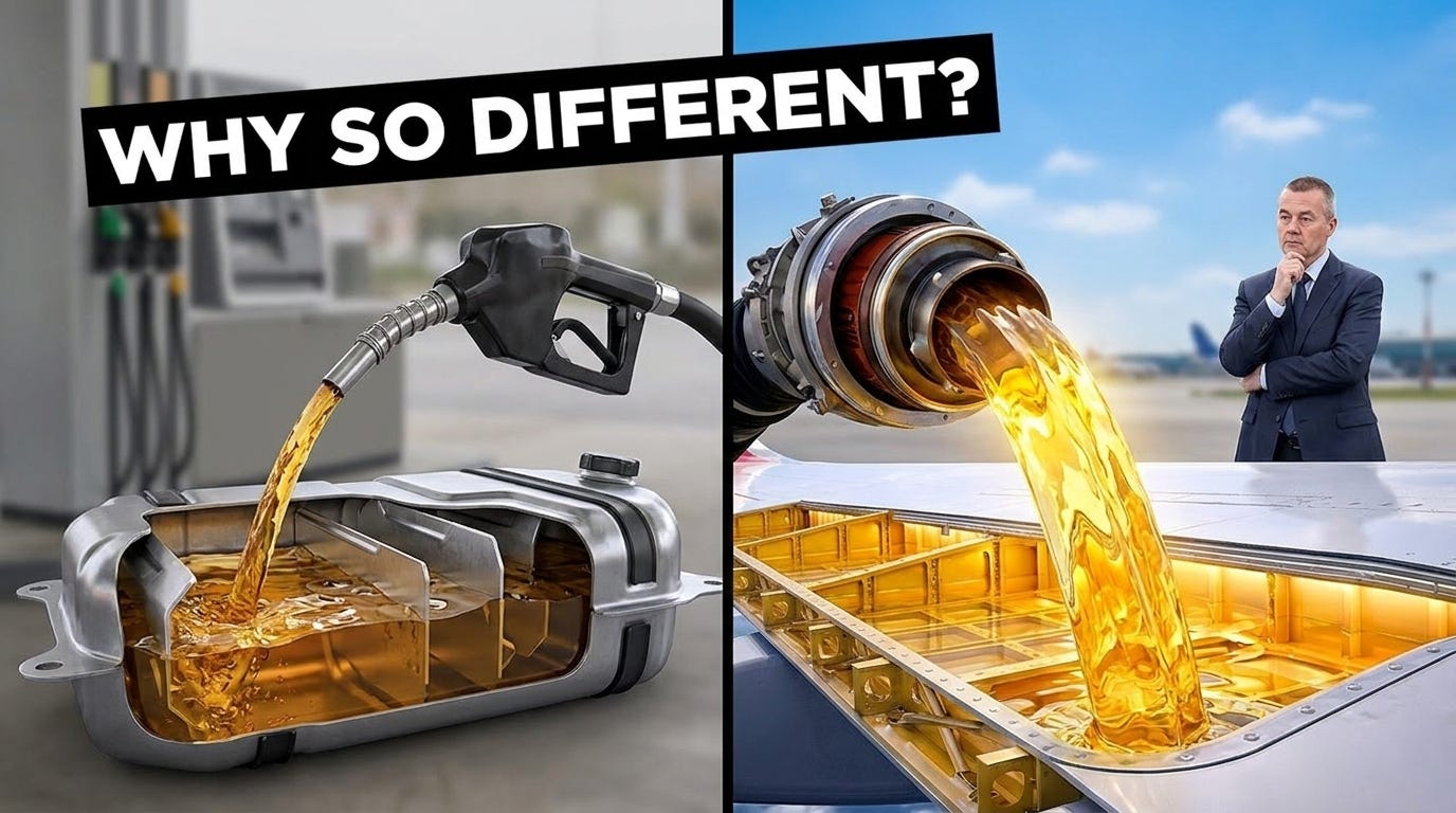 Why Airplane Fuel Is So Different from Car Fuel