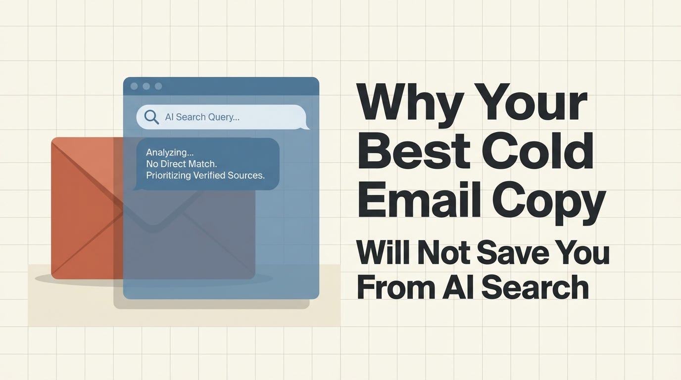 Why Your Best Cold Email Copy Will Not Save You From AI Search