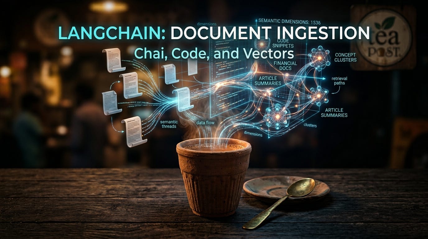 Chai, Code, and Vectors: Understanding Embeddings and Document Readers from Scratch!