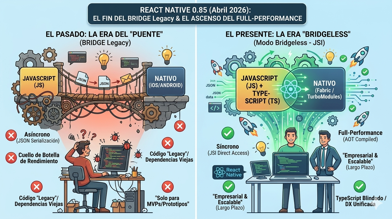 El fin de las excusas: React Native 0.85 demuestra que ya no es "solo para MVPs"
