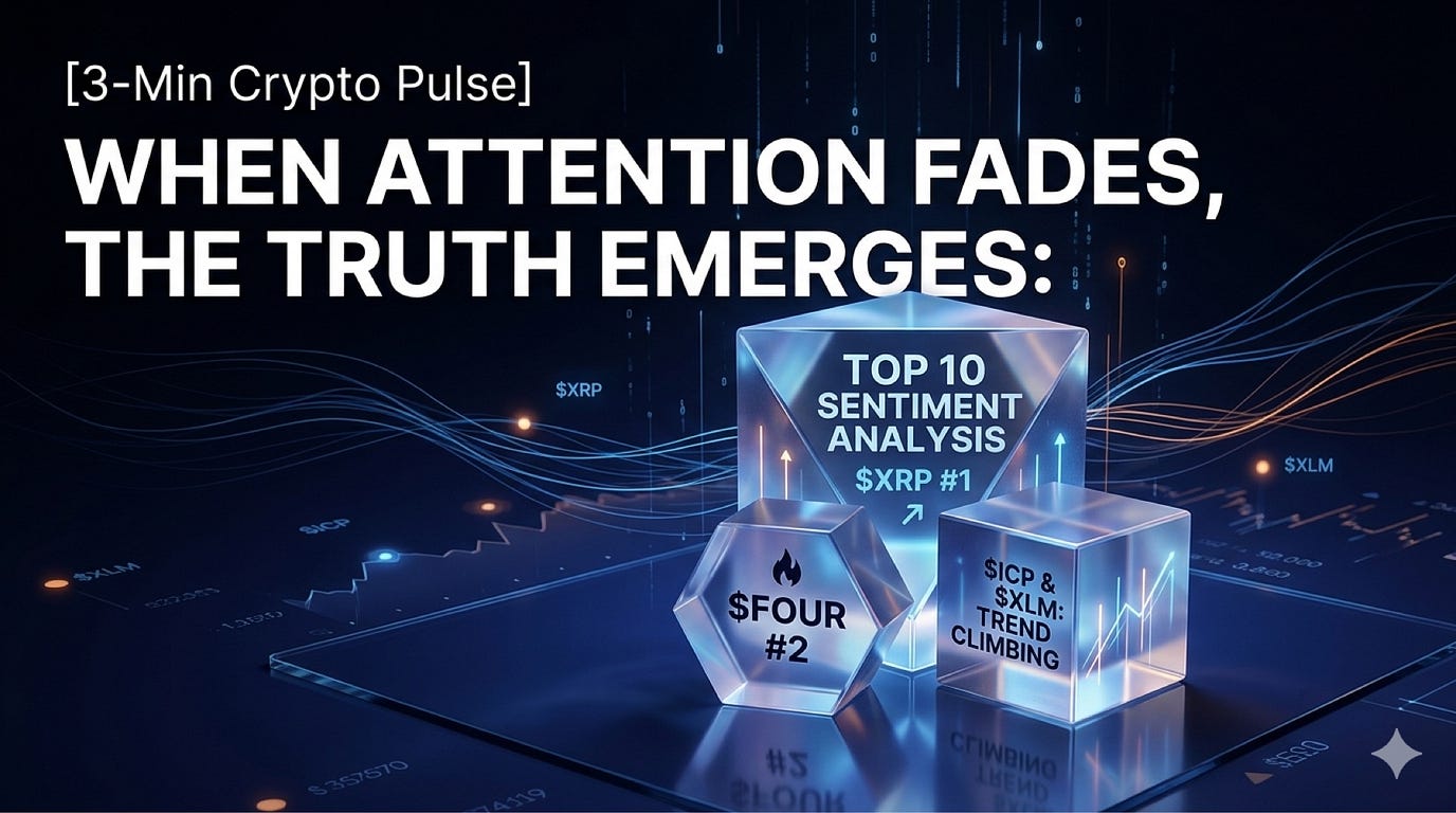 [The Crypto Signal] When Attention Fades, the Truth Emerges: Top 10 Sentiment Analysis