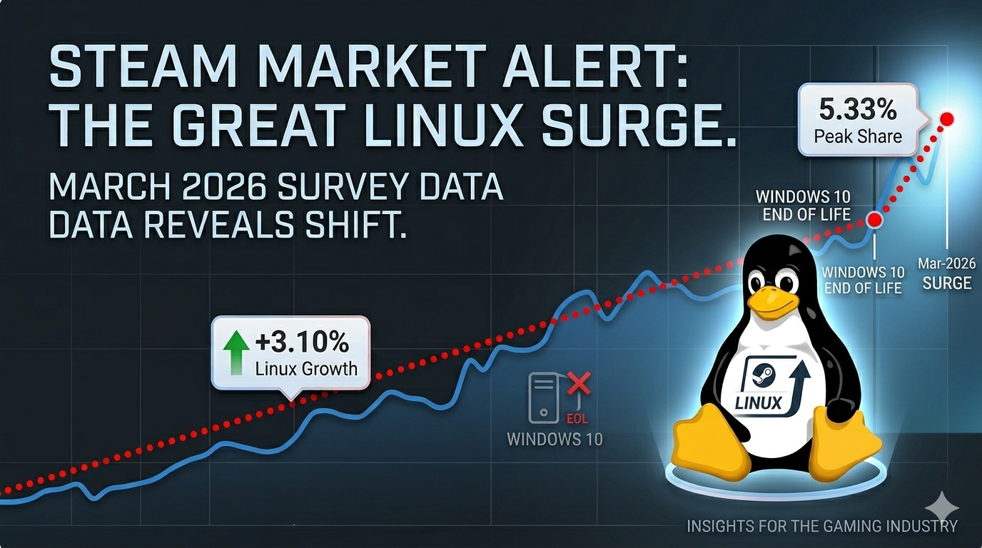 Linux OS “level’s up”! : A look at Steam March 2026 Software Survey