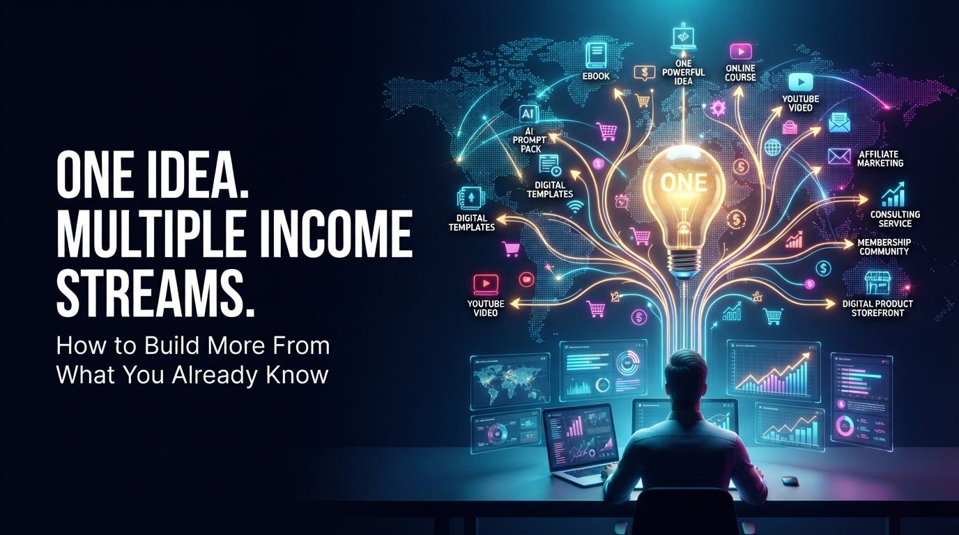 How to Turn One Idea Into Multiple Income Streams