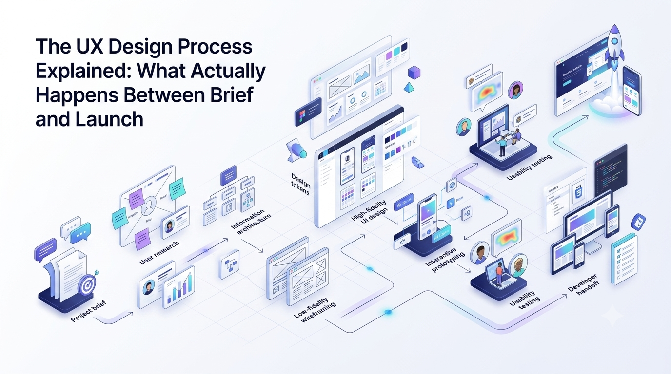 The UX Design Process Explained: What Actually Happens Between Brief and Launch