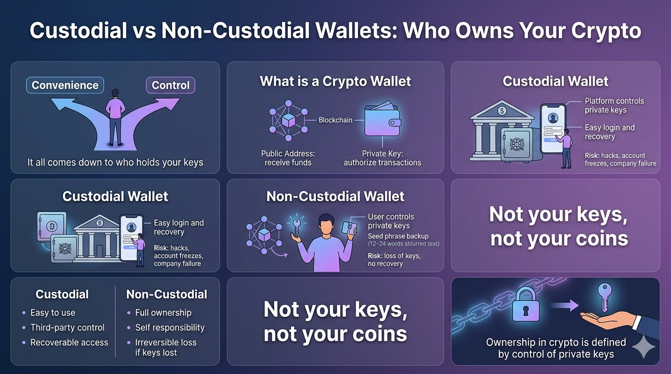 Custodial vs Non-Custodial Wallets