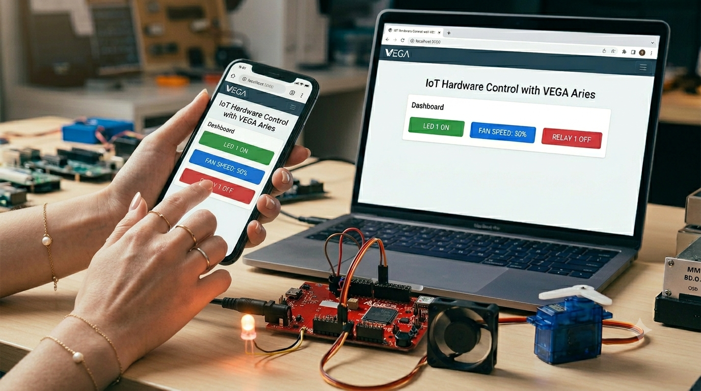 Ever Wondered How a Webpage Controls Hardware? A Journey into IoT with VEGA Aries