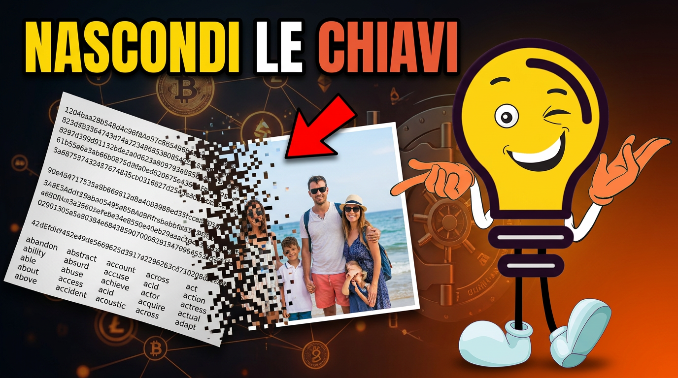 Nascondi la chiave privata del tuo wallet in una foto delle vacanze. Ecco come fare