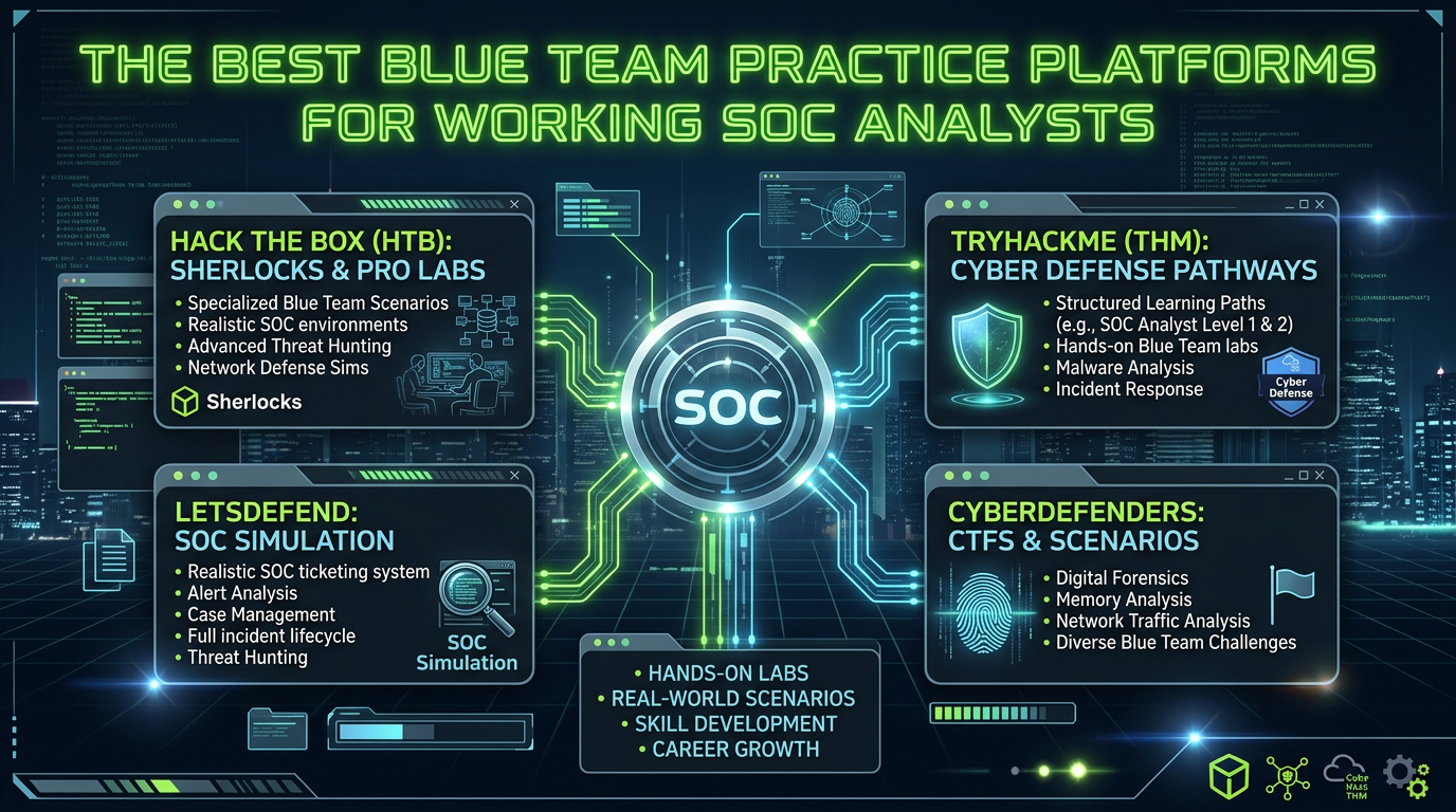 The Best Blue Team Practice Platforms for Working SOC Analysts (My Honest Breakdown)