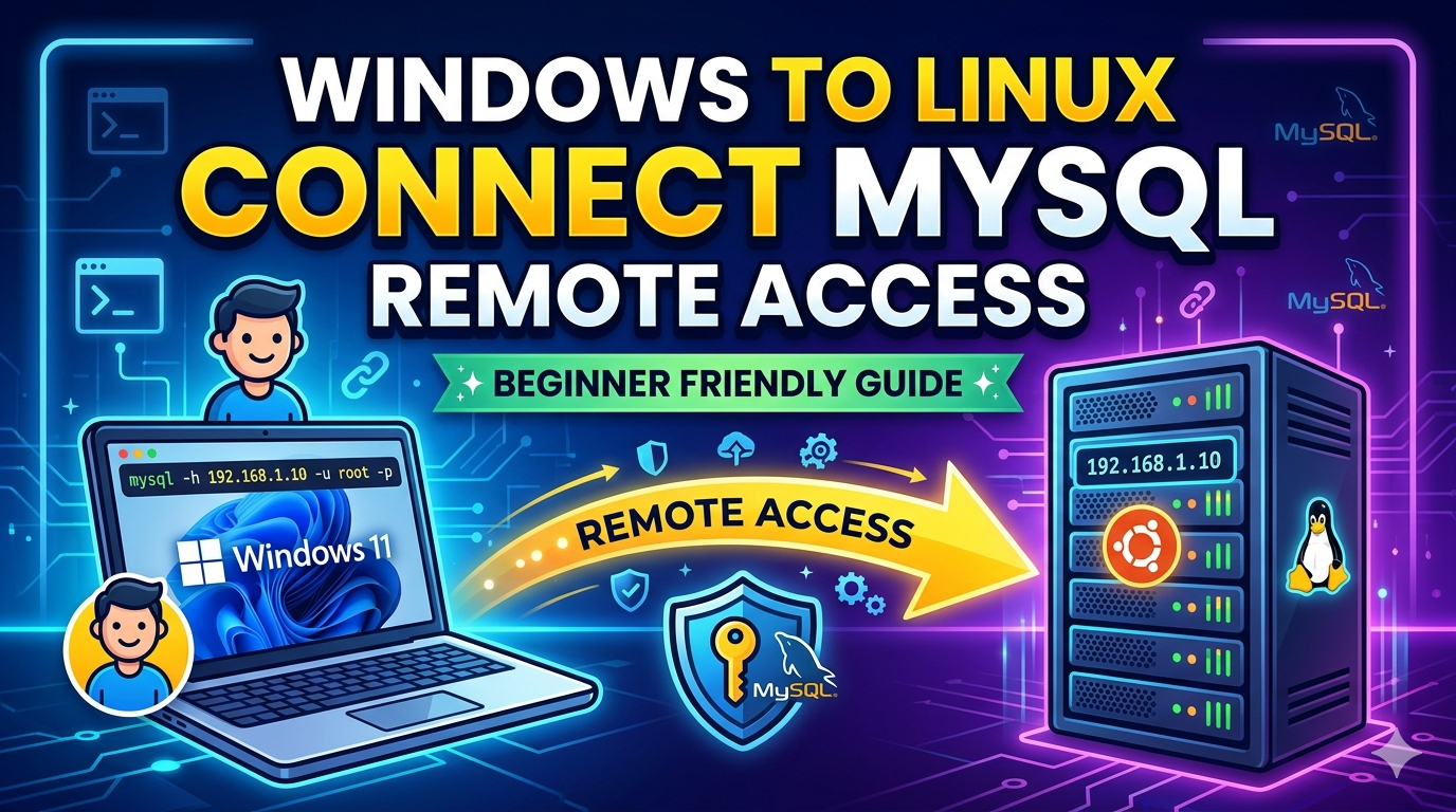 Connecting MySQL From Windows to Linux — A Beginner Friendly Remote Access Guide