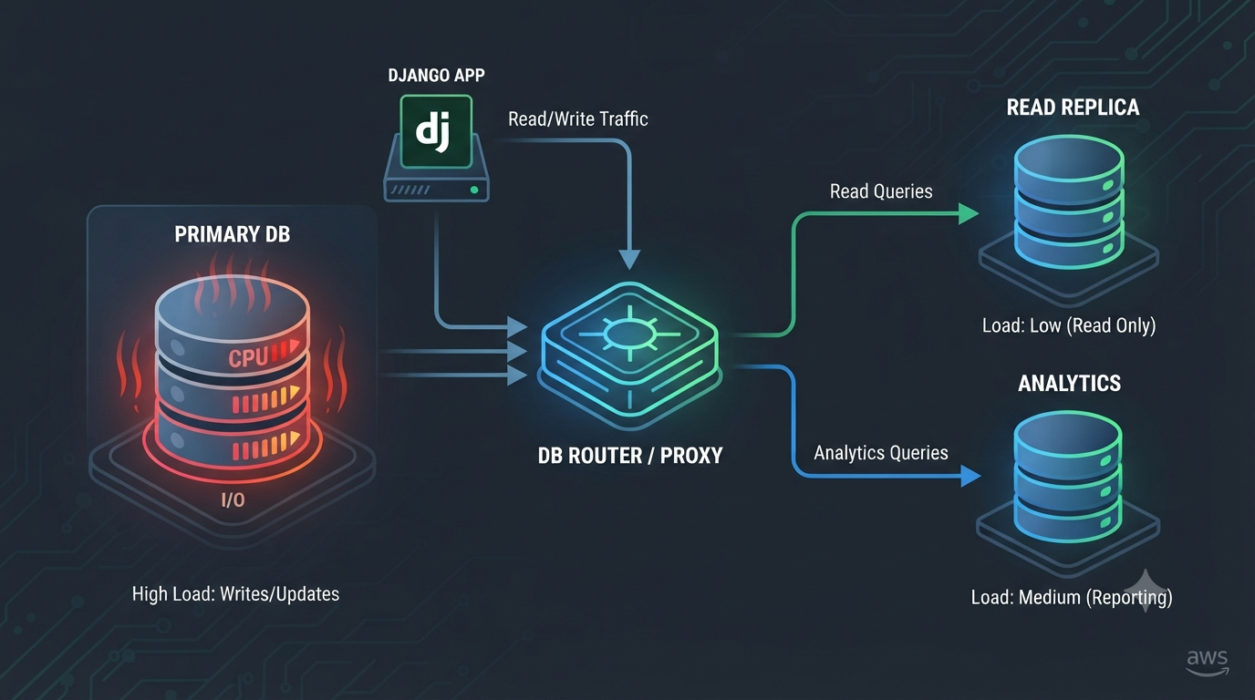 Multi-Database Routing in Django SaaS: Read Replicas, Analytics DBs, and When to Split