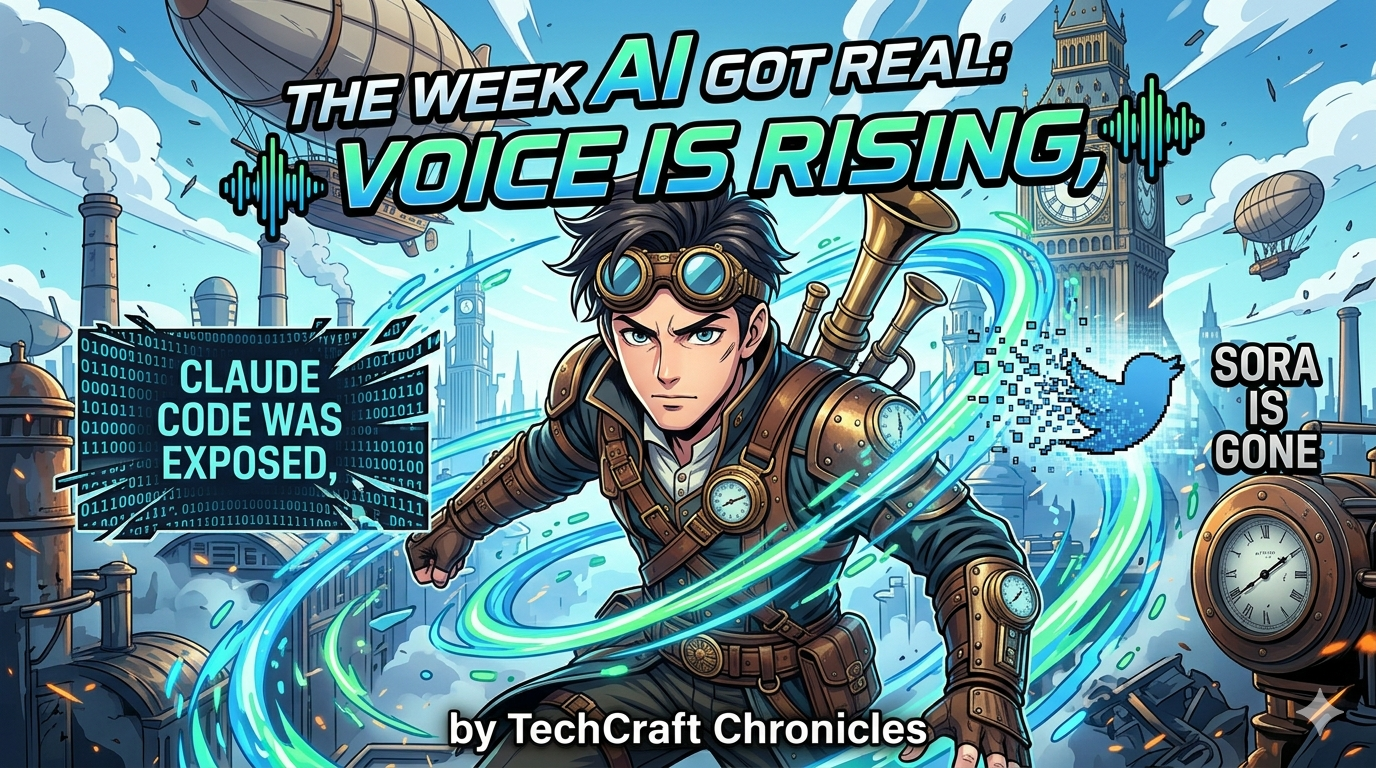 The Week AI Got Real: Voice Is Rising, Claude Code Was Exposed, and Sora Is Gone