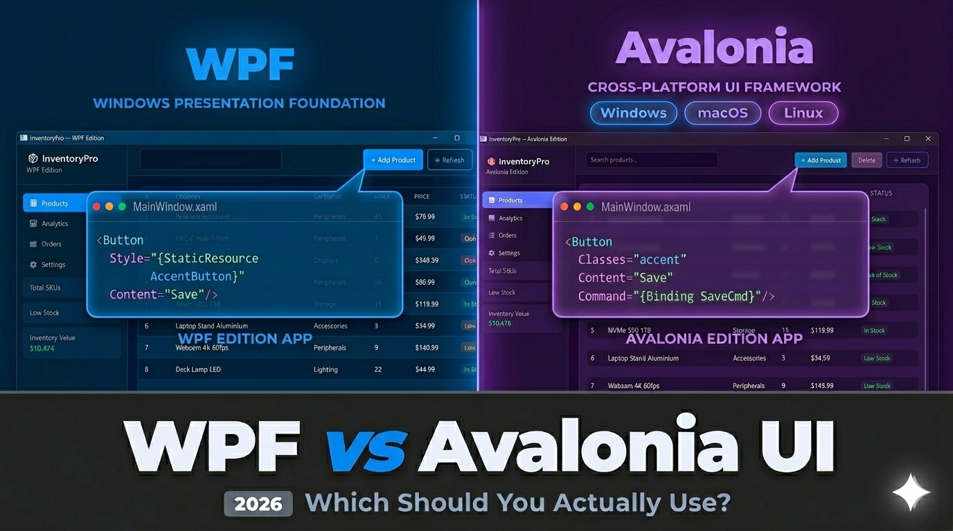 WPF vs Avalonia UI in 2025: A Practical Code Comparison for .NET Developers