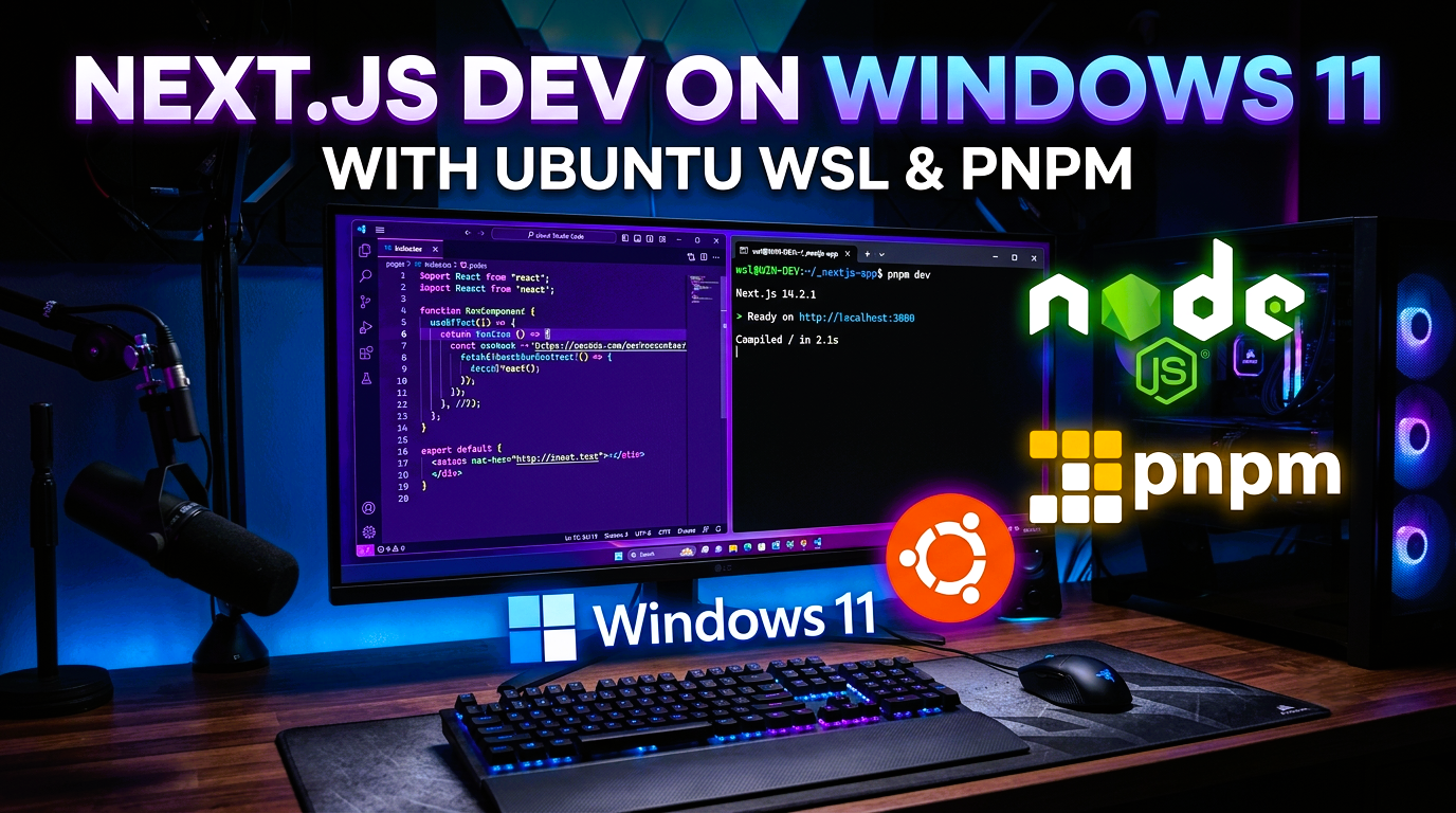 Windows + WSL + Next.js Development Setup: Zero to Professional Environment