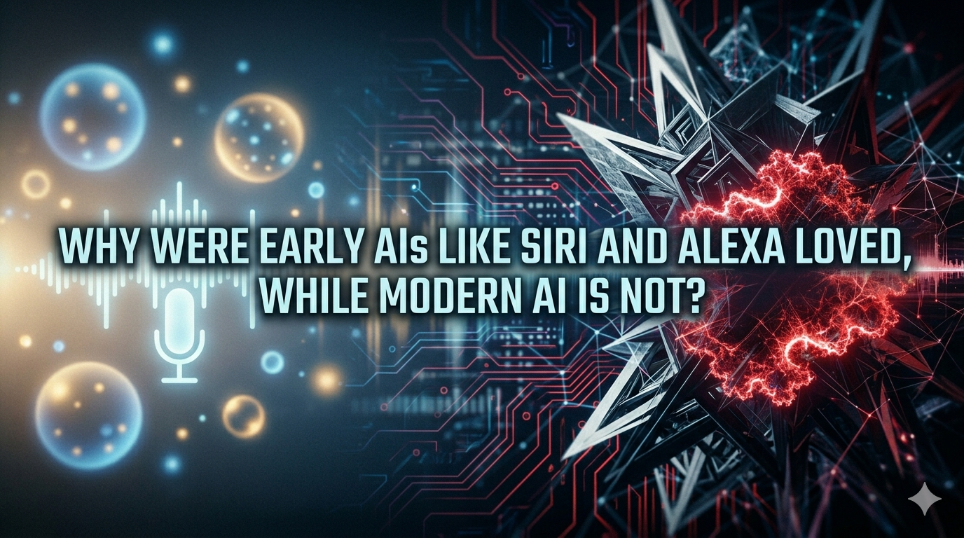 Why Were Early AIs Like Siri and Alexa Loved, While Modern AI Is Not?