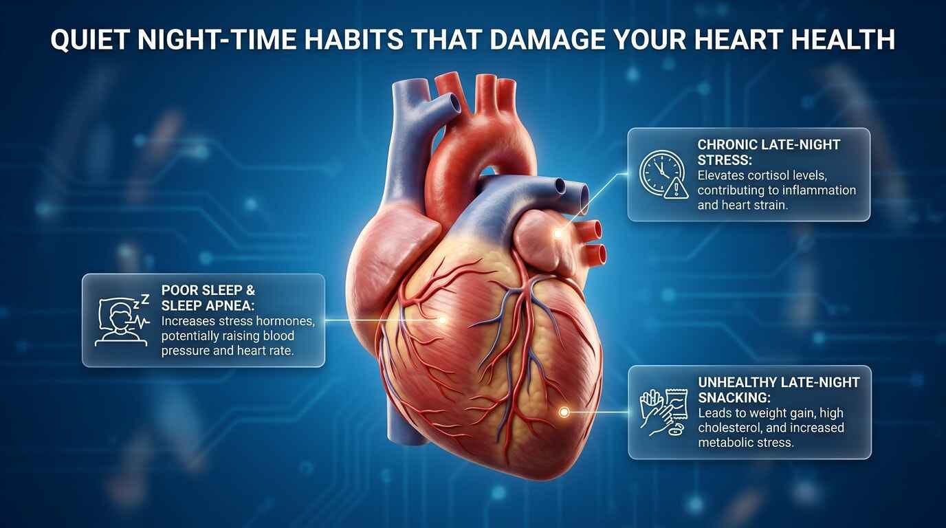 Night-Time Habits That Quietly Damage Your Heart | ourhealtho