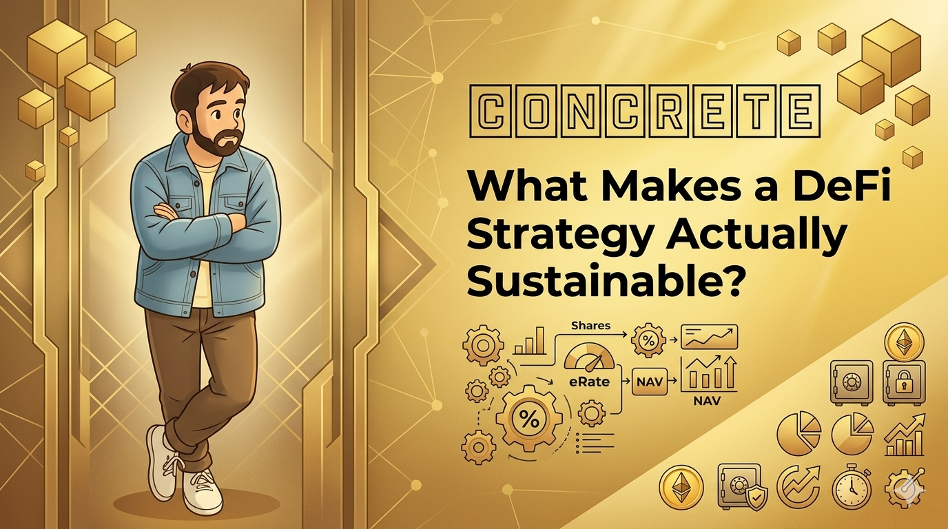 This week I’m writing about Concrete vaults and a question that every serious DeFi user should be…