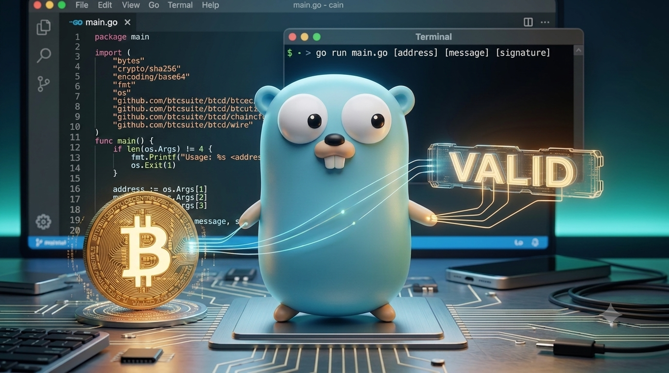 Building a CLI application in Go to verify a Bitcoin Signature