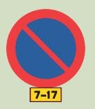 No Parking sign from Sweden, Monday to Friday, from 7 to 17 hours