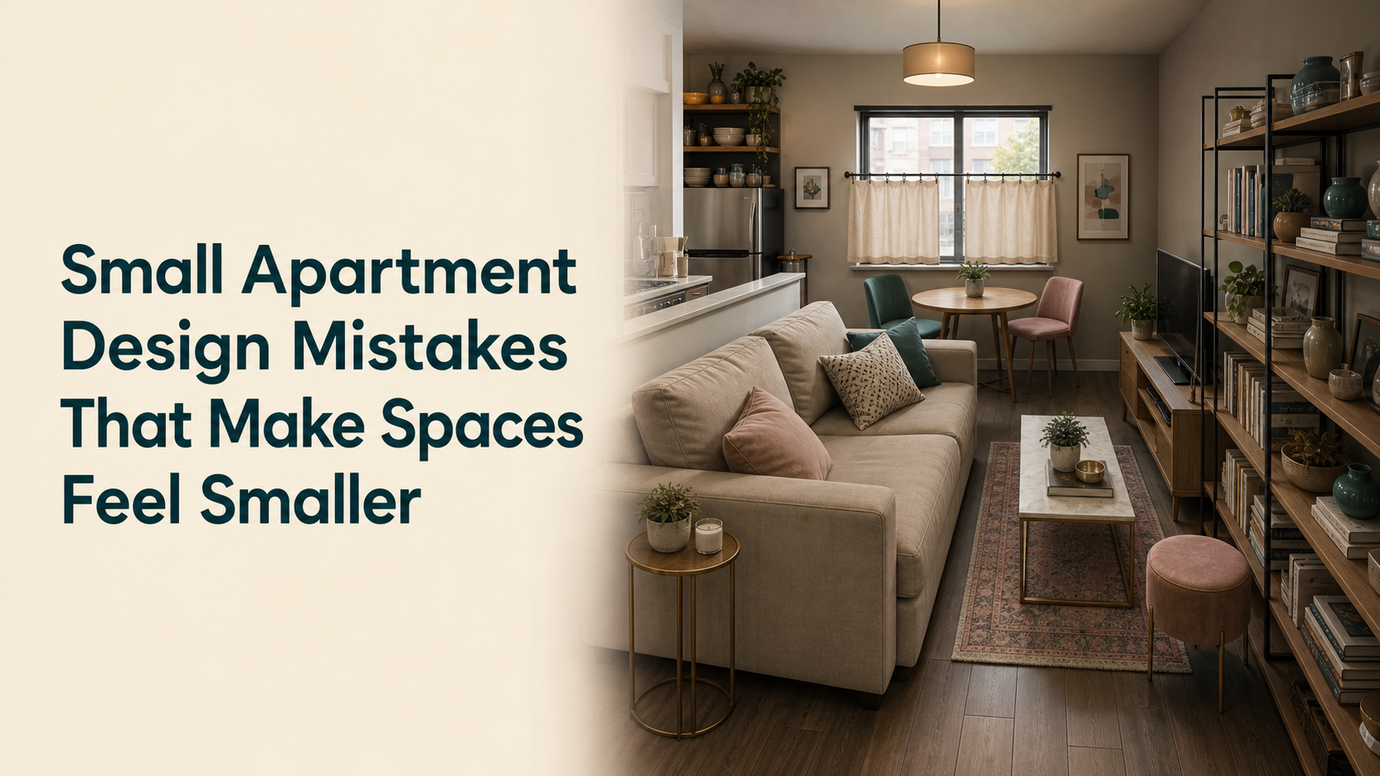 Small Apartment Design Mistakes That Make Spaces Feel Smaller Small Apartment Design Mistakes That Make Spaces Feel Smaller