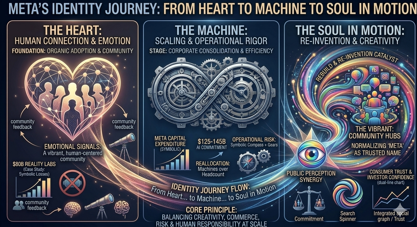 Case Study Framework: Meta’s Identity Journey -From Heart to Machine to Soul in Motion