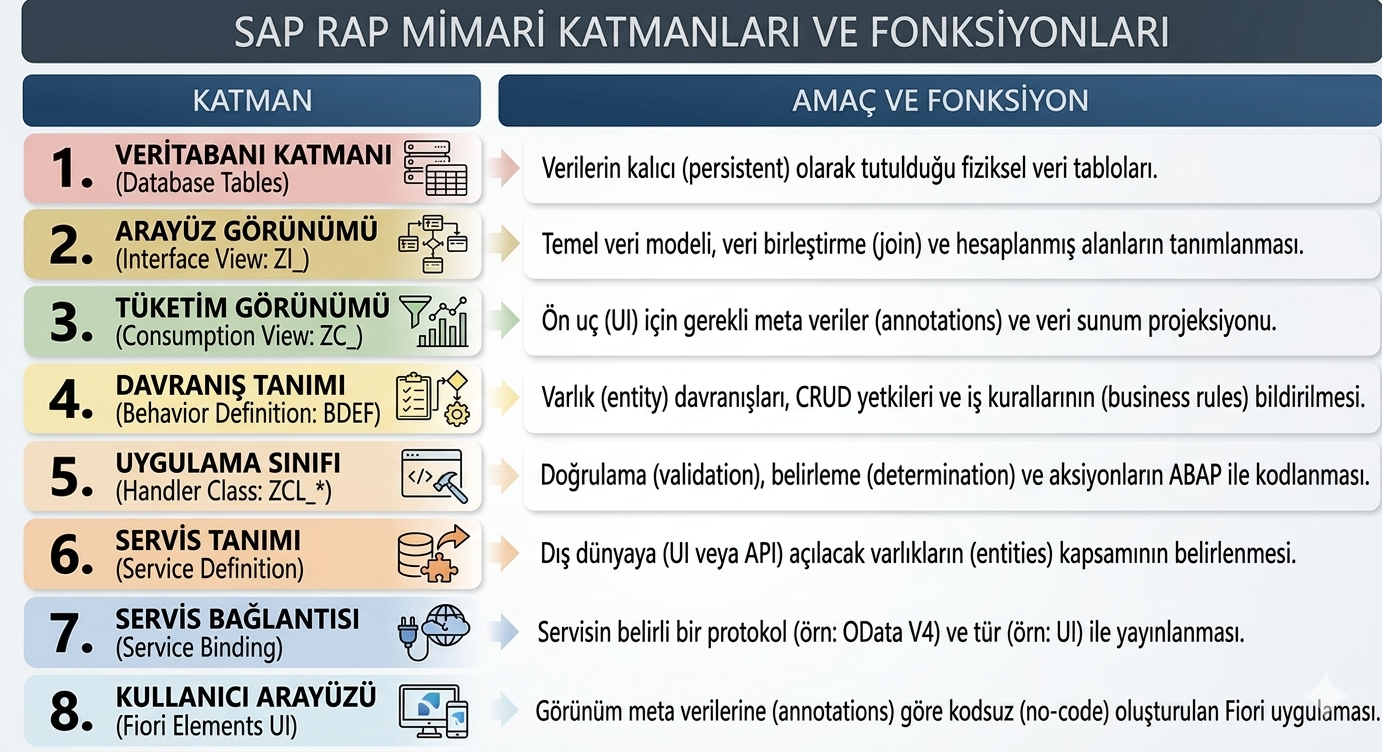 SAP RAP Mimarisi: Örnek Bir Depo ve Envanter Yönetimi Uygulaması Üzerinden Adım Adım İnceleme