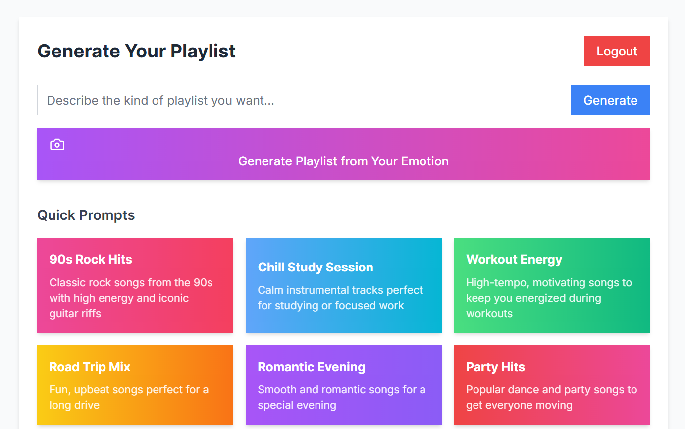 PlaylistAI: Bridging Your Emotions and Music with AI