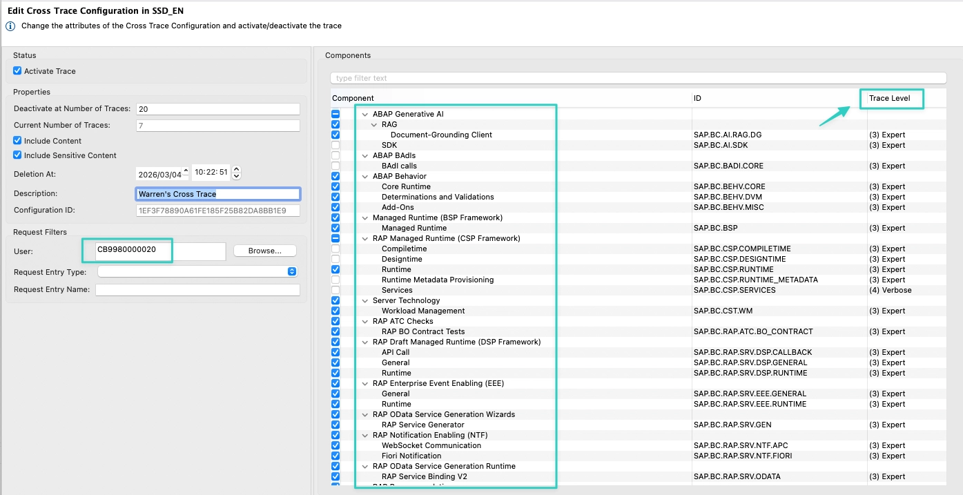 ABAP Cross Trace for RAP in Eclipse