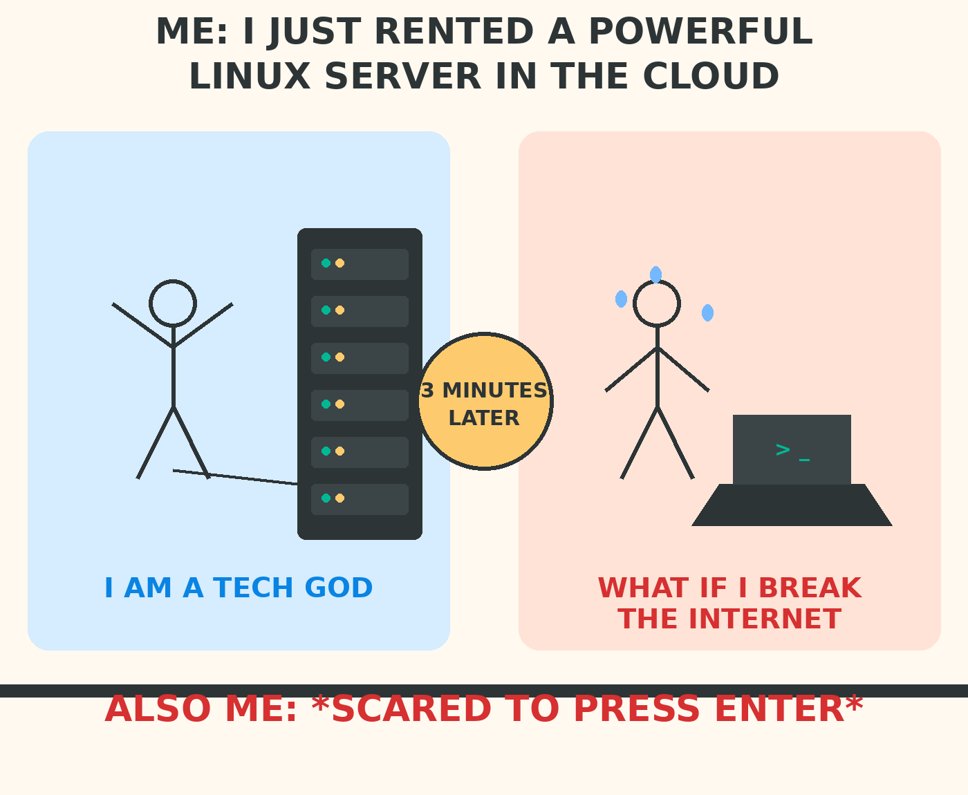 LINUX DIARIES — Chapter 1: “Dear Diary, I Got a Server”
