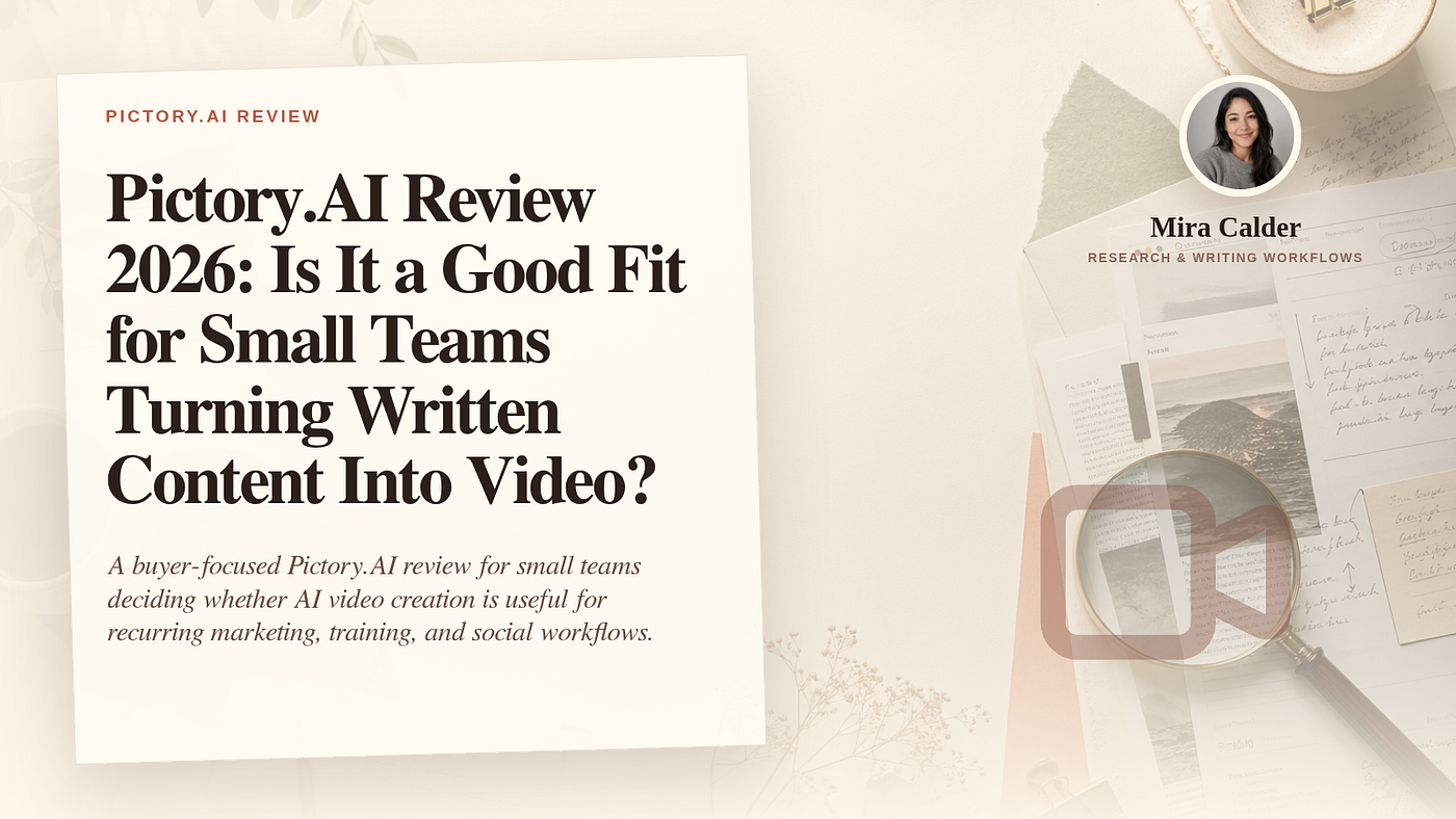 Pictory.AI Review 2026: Is It a Good Fit for Small Teams Turning Written Content Into Video?