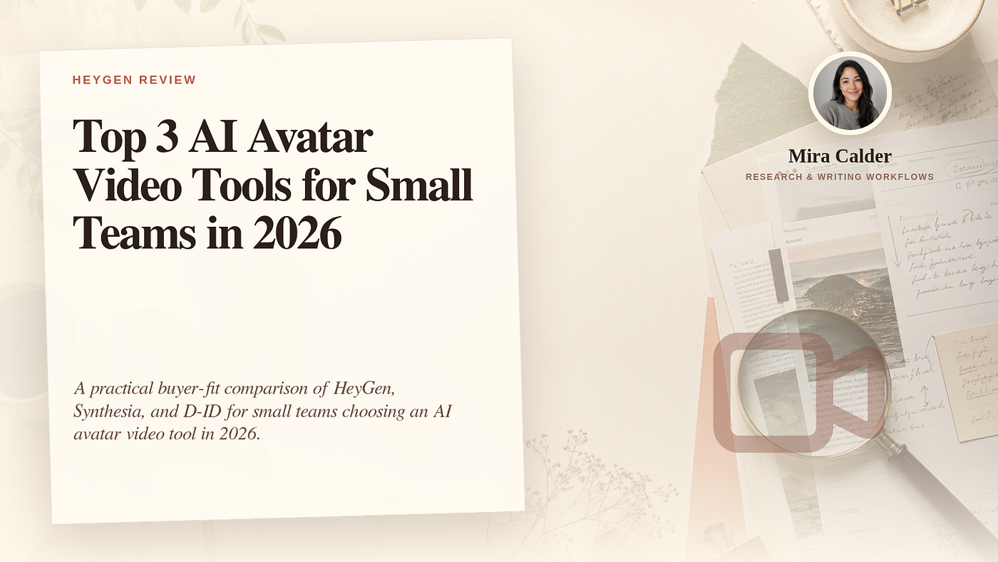 Top 3 AI Avatar Video Tools for Small Teams in 2026