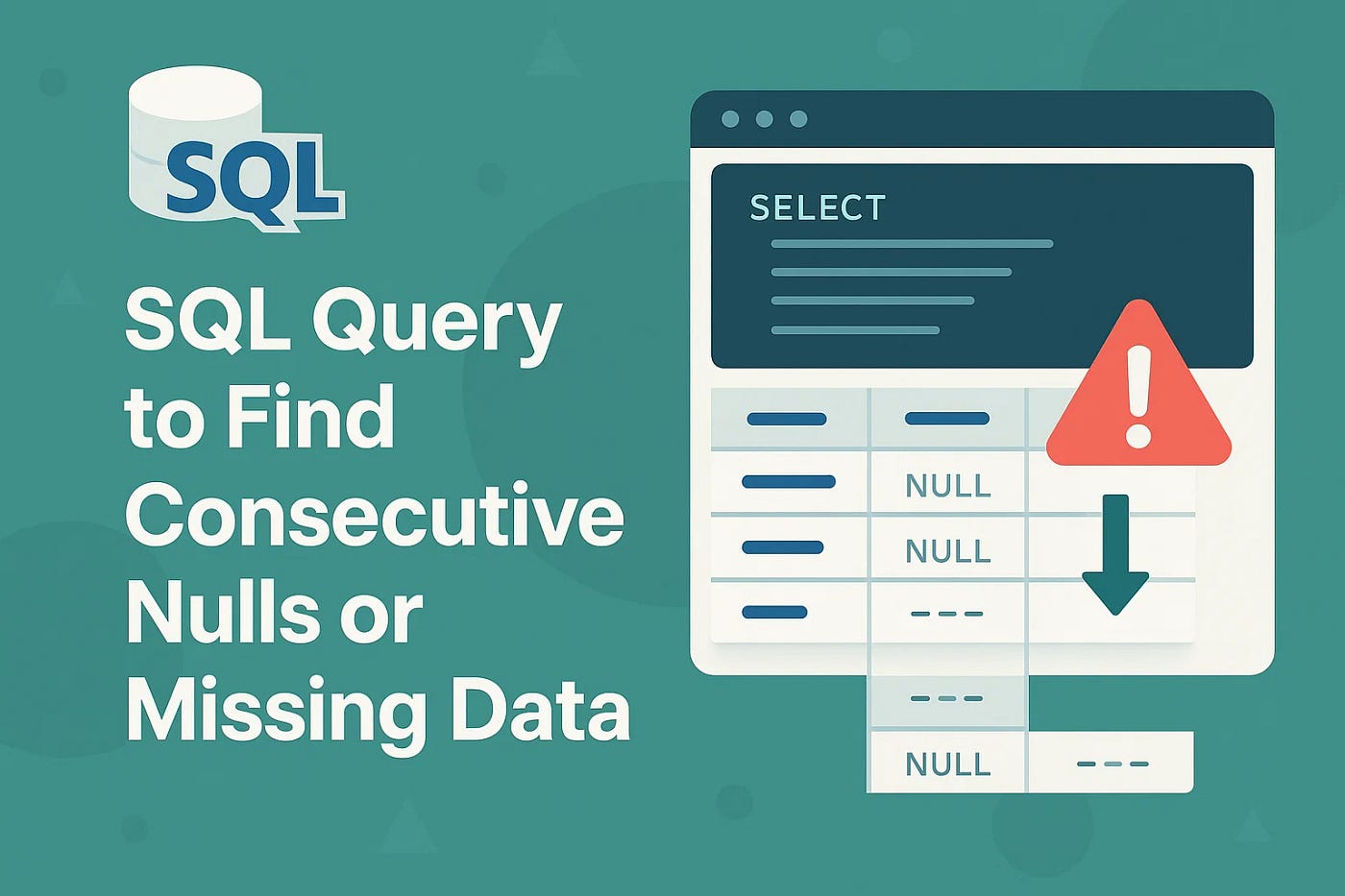 SQL Query to Find Consecutive Nulls or Missing Data