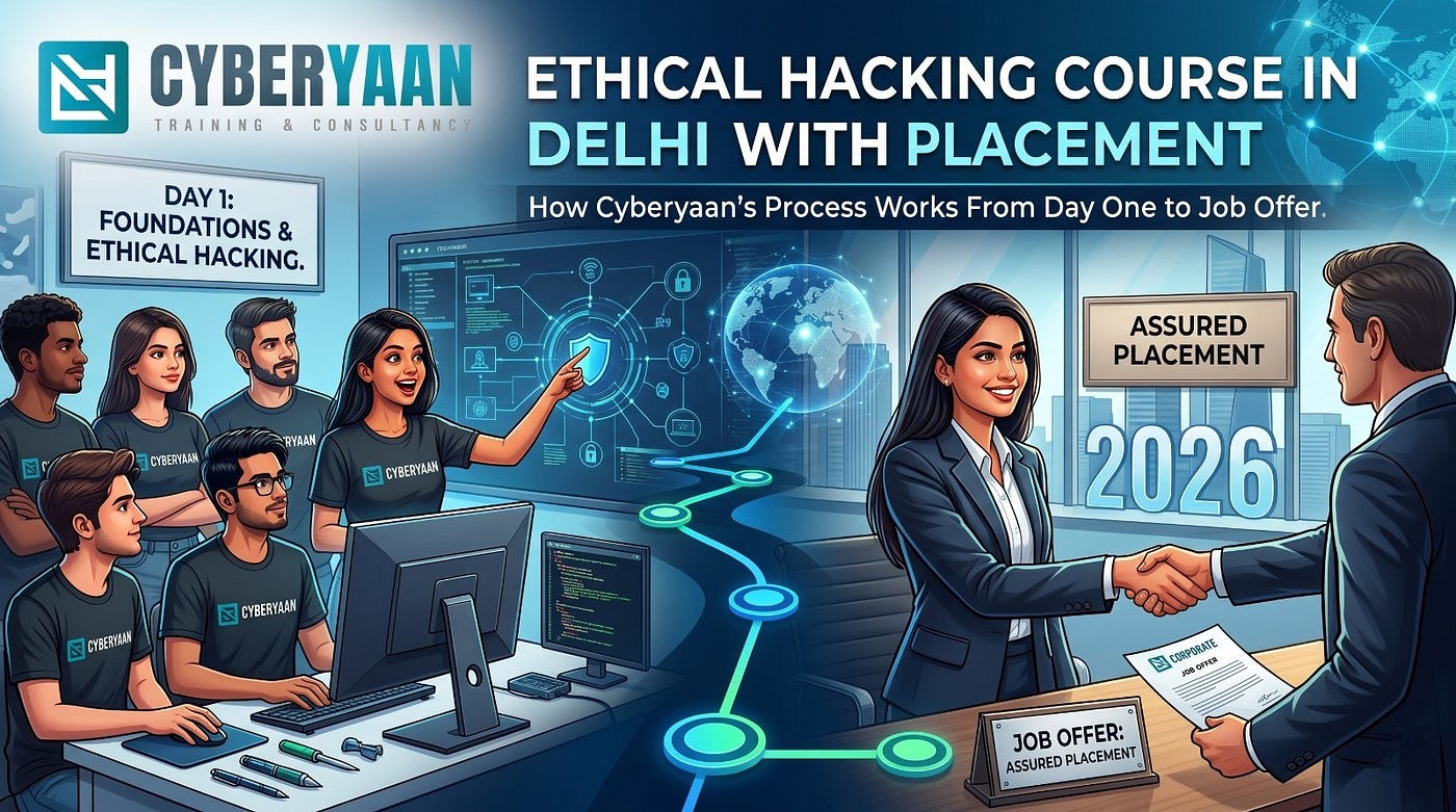 Ethical Hacking Course in Delhi with Placement: How Cyberyaan’s Process Works From Day One to Job…