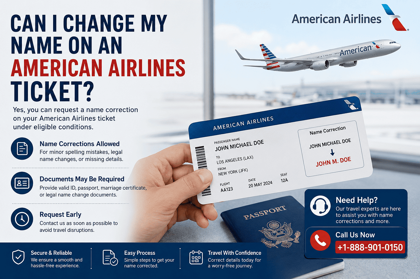 Can I Change My Name on an American Airlines Ticket-