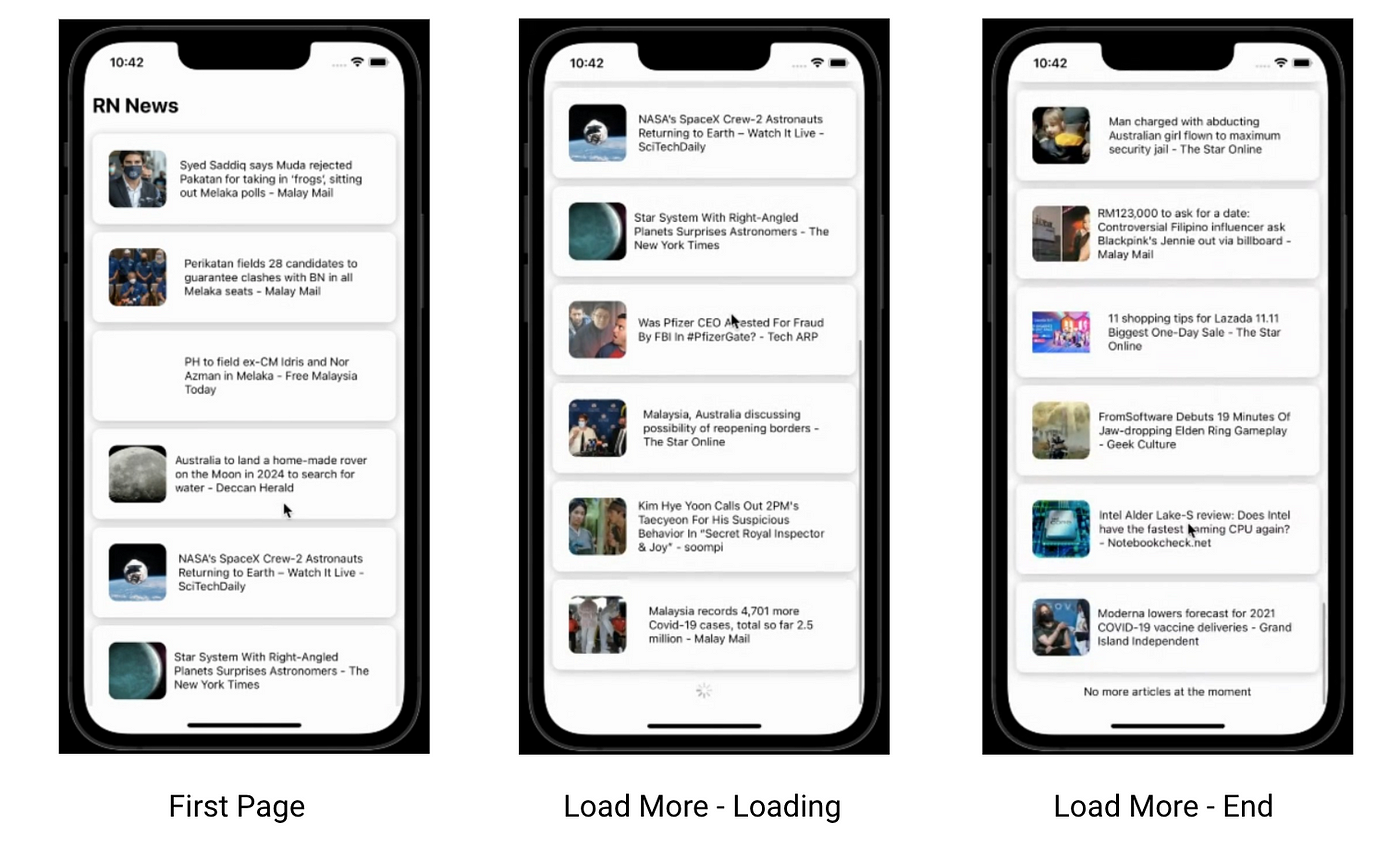 How to Implement Infinity Scrolling in React Native with API Pagination