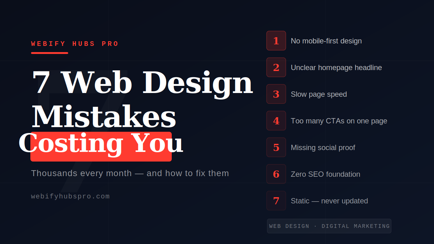 The 7 Web Design Mistakes That Are Costing Businesses Thousands Every Month (And How to Fix Them)