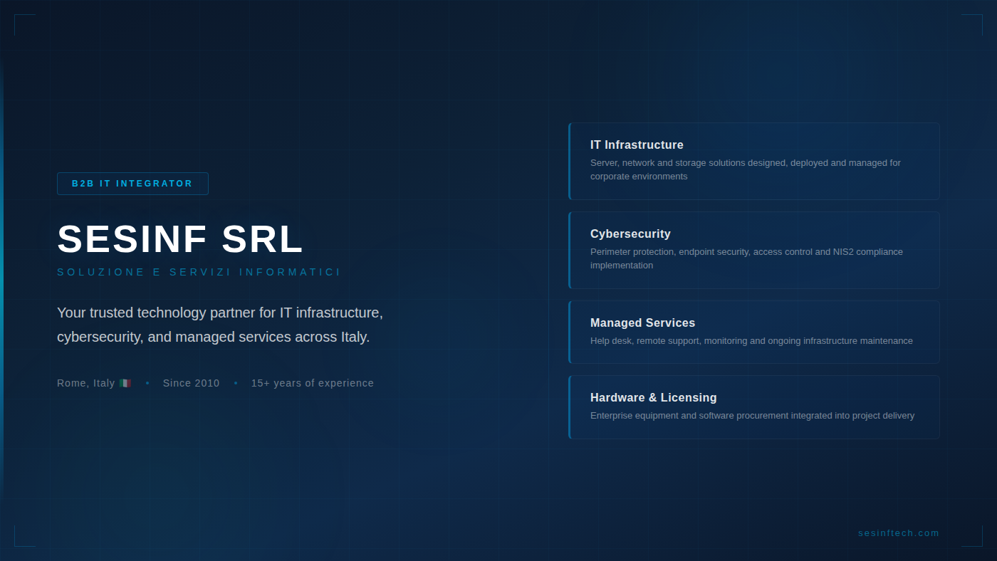 Introducing SESINF SRL — Your B2B IT Integration Partner in Italy