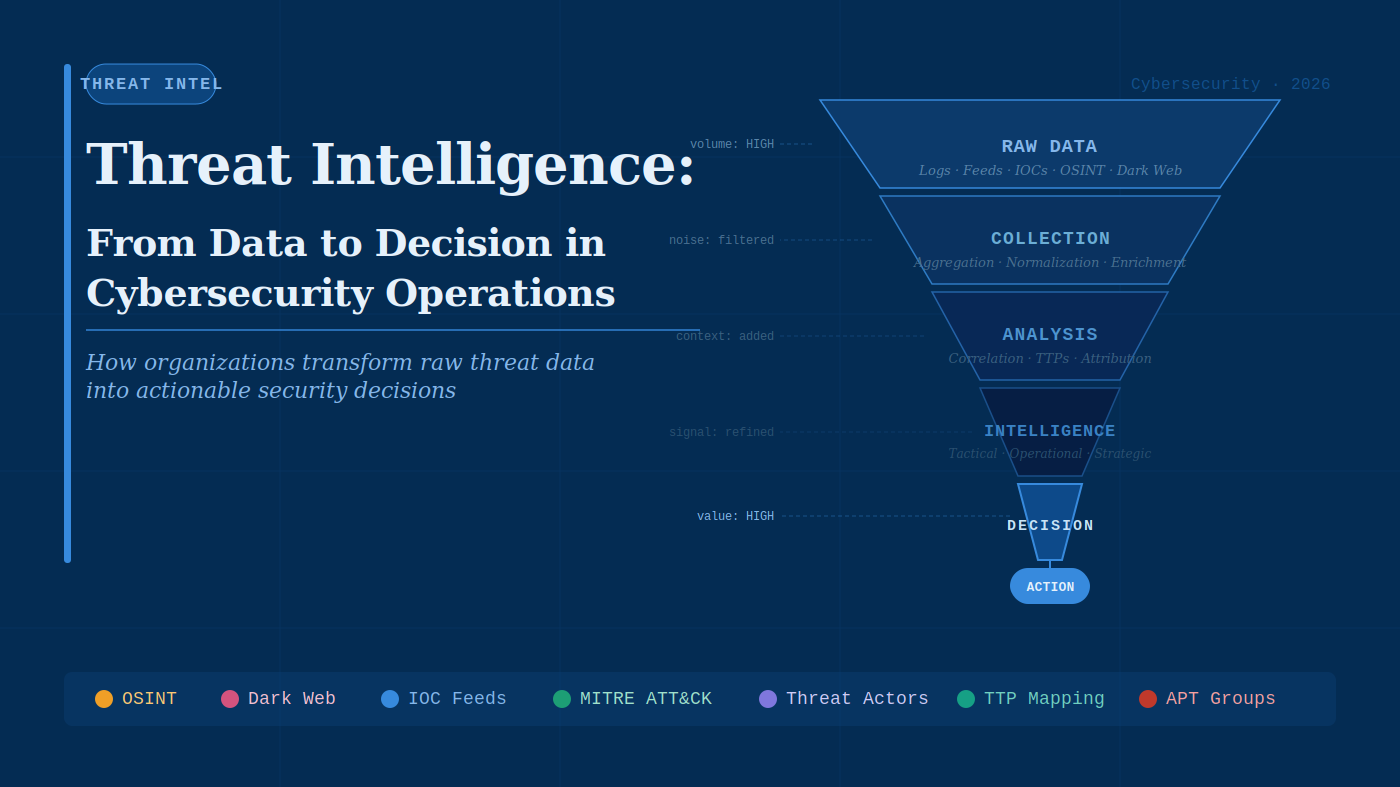 Threat Intelligence: From Data to Decision in Cybersecurity Operations