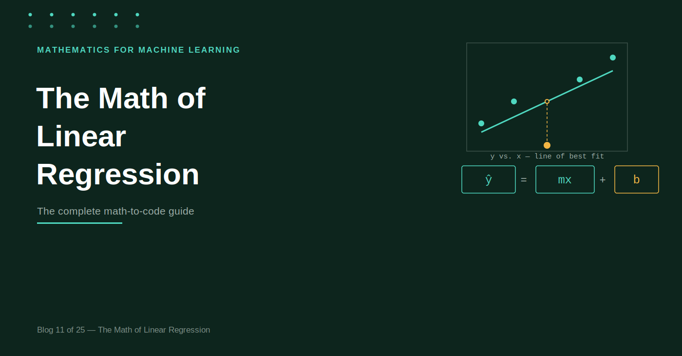 The Math of Linear Regression: The Complete Math-to-Code For Machine Learning