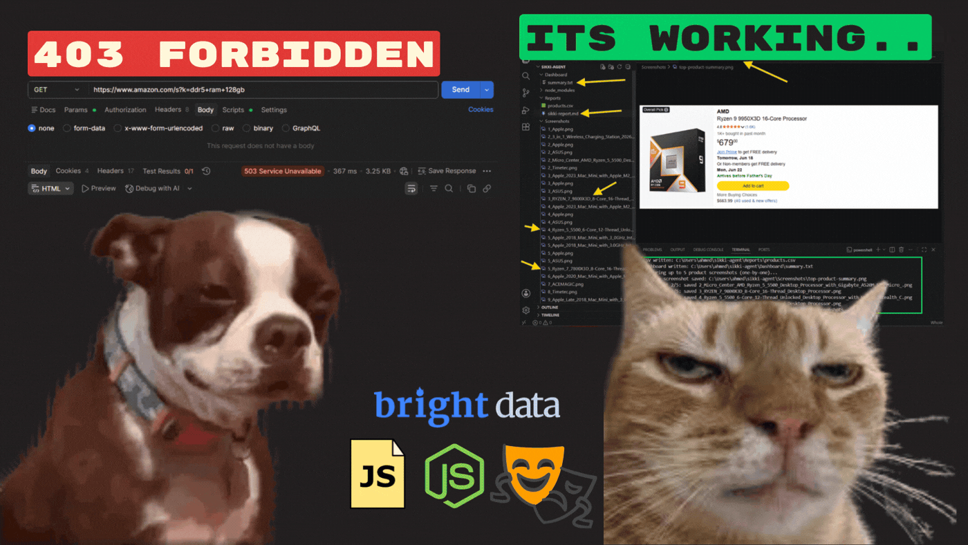 How to Build an unblockable AI agent for Browser Automation using Bright Data, Gemini, and…