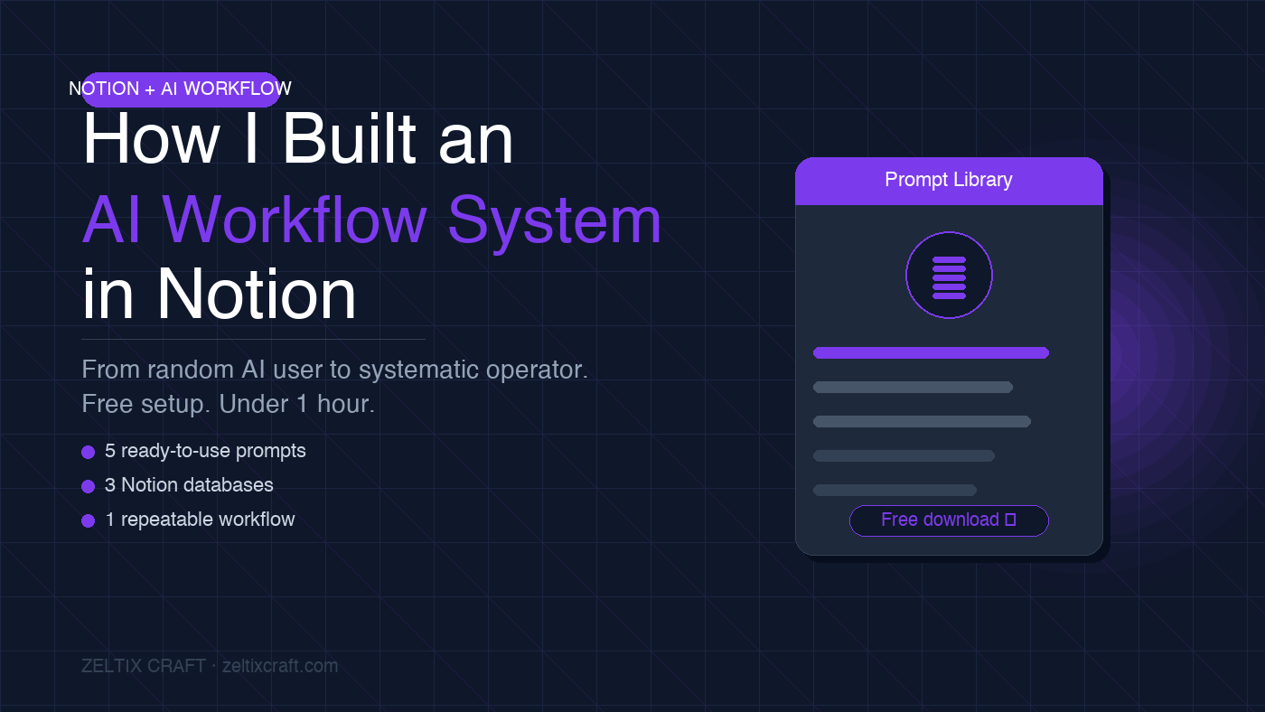 How I Built an AI Workflow System in Notion That Actually Saves Time